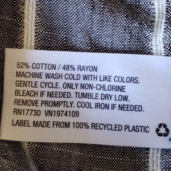 Universal Thread Striped Button Down Tie Front Top | Small - Picture 7 of 7